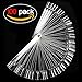 AHIER Nail Swatch Sticks, Swatch Sticks Nail Polish, Fan-shaped False Fake Nail Art Tips Sticks Polish Gel Salon Display Chart Practice Tool (100 Pack)