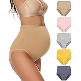 KUNINDOME Maternity Underwear Over Bump, Seamless Maternity Support Panties, Plus Size, Multi Pack