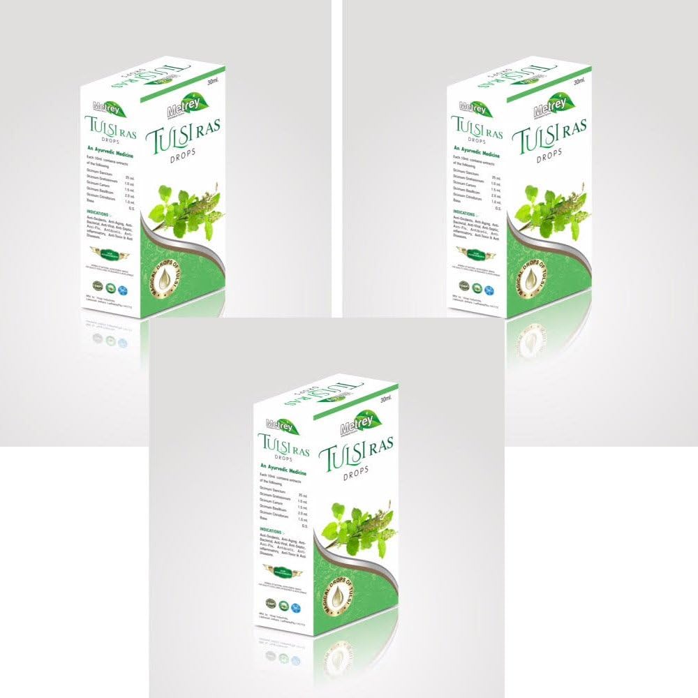 metrey Tulsi Ras Drops (30 ml)-Pack of 3