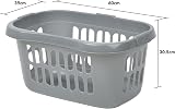 JMS we create smile 60L Plastic Hipster Laundry Baskets Set of 2 Silver view 2