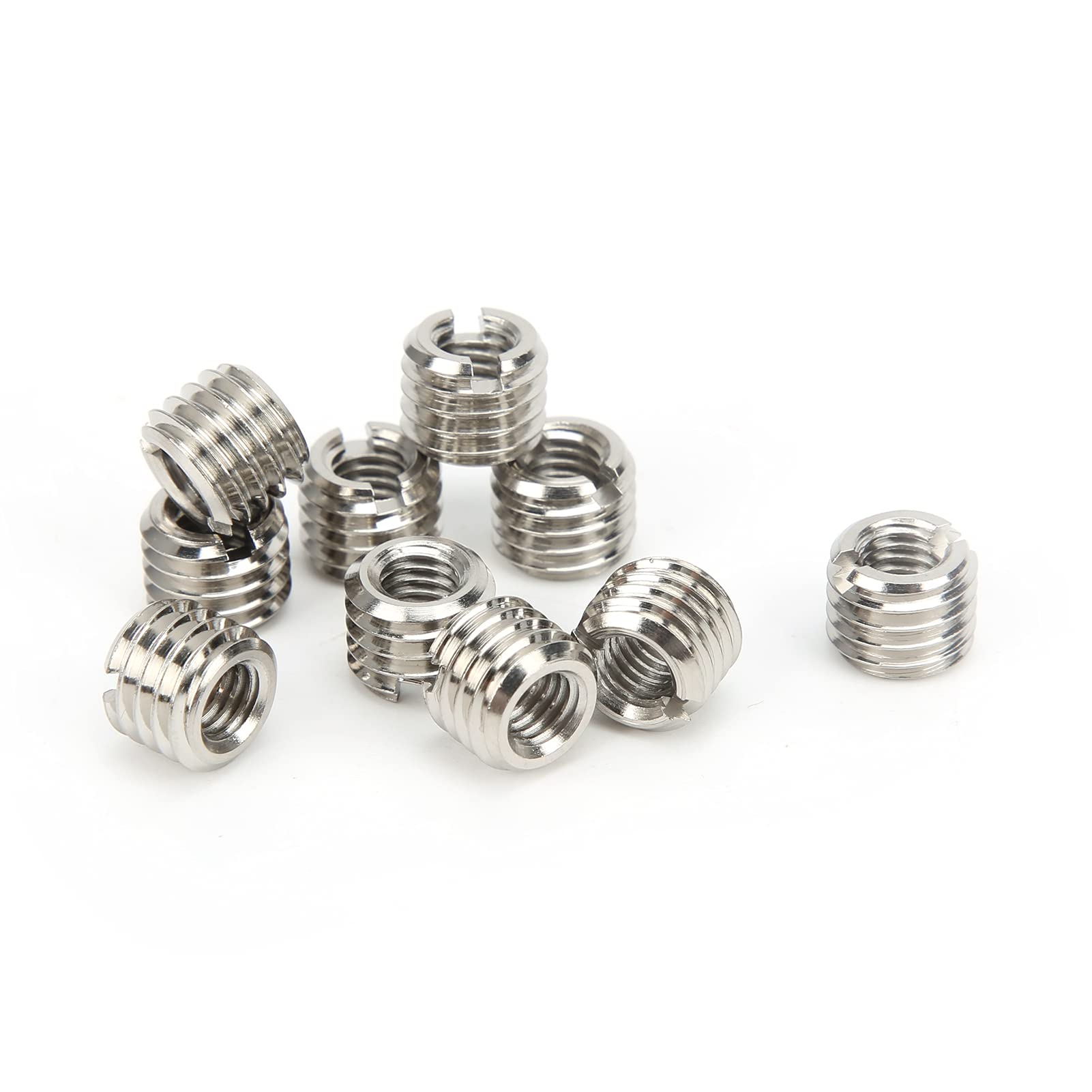 Thread Repairing Nut, 10Pcs Self Tapping Thread Insert M6 x 1.0mm M10 x 1.5mm 8MM