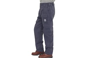BOCOMAL Men's FR Cargo Pants Flame Resistant Pants Midweight 7.5oz (7 Pockets) Multi-Pockets FR Pants