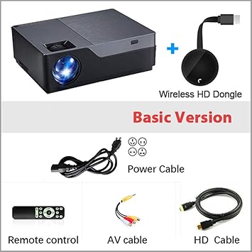 WHLDCD Proyector Full HD Projector M18UP, 1920x1080P, Android 6.0 ...