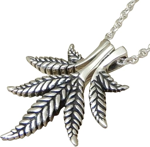 Amazon Sv925 あずきチェーン付き ネックレス メンズ シルバー925 マリファナネックレス シルバーネックレス メンズネックレス メンズアクセサリー 大麻 葉 ガンジャ シルバーアクセサリー ネックレス ペンダント 通販