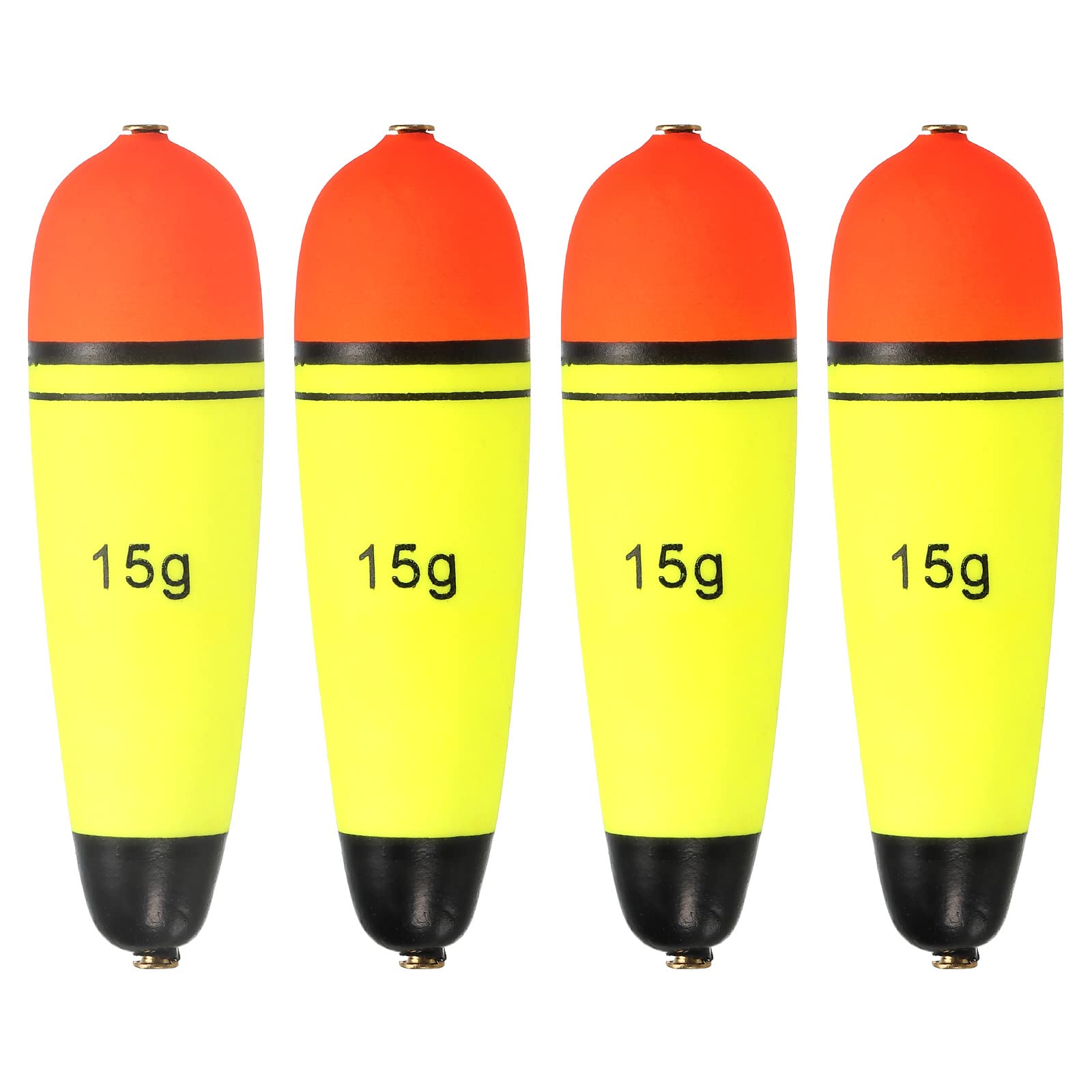 PATIKIL 0.5oz Fishing Slip Bobbers, 4 Pack EVA Fishing Float for Sea Fishing Freshwater, Yellow