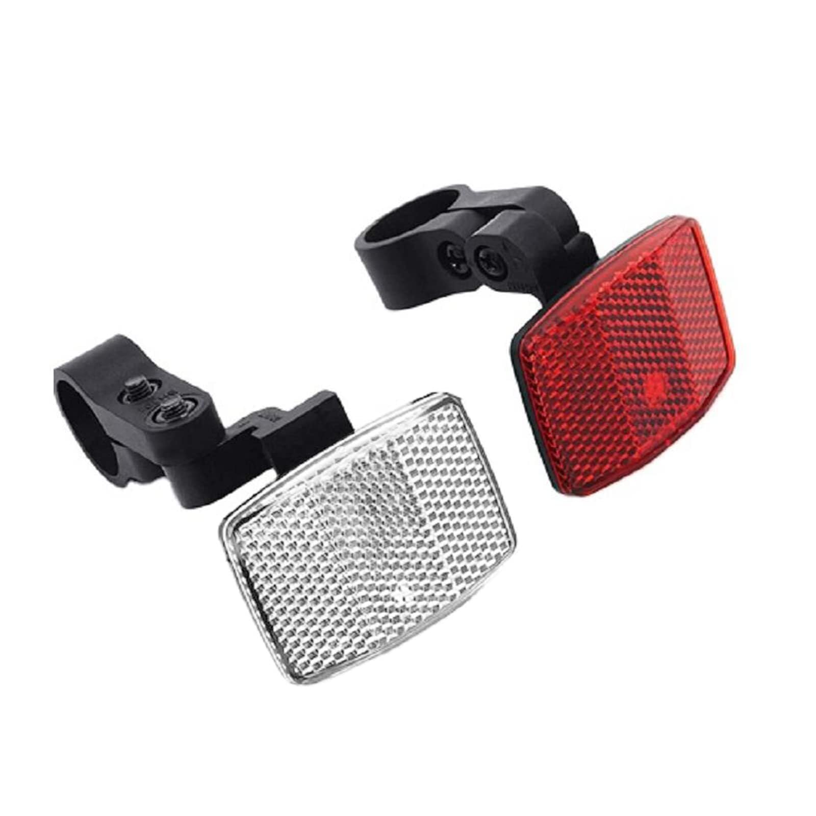 2 Pcs Front and Back Bike Reflectors Bicycle Wheel Spoke Reflectors Bracket Bike Plastic Tail Lights for Road Bike, Mountain Bike