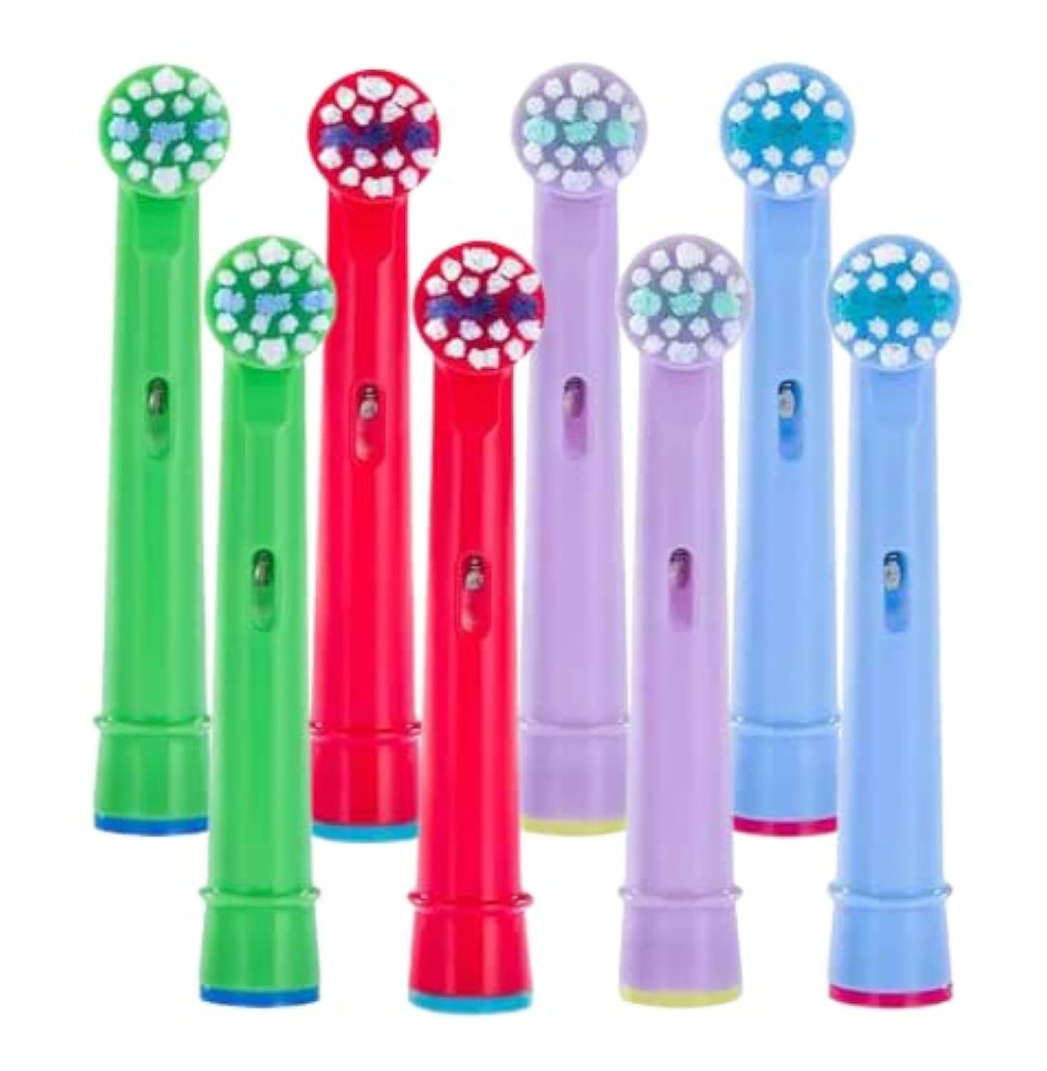 8 Pack Kids Toothbrush Heads Compatible with Most Braun Oral B Kids Electric Toothbrushes, Dentia Multicolored Replacment Heads