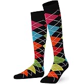 Mysocks Unisex Knee High Long Socks Argyle