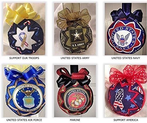 Military Ornament- Air Force, Army, Marines, Navy, Support Troops
