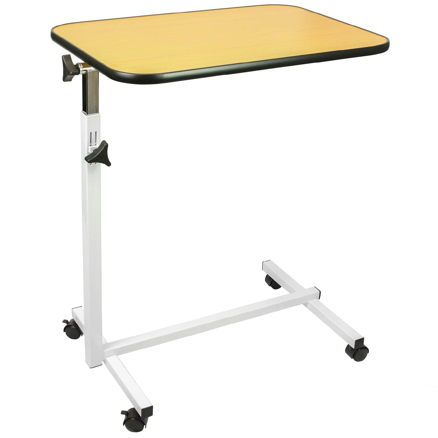 Overbed Table by Vive Swivel Tilt Top Rolling Tray Table