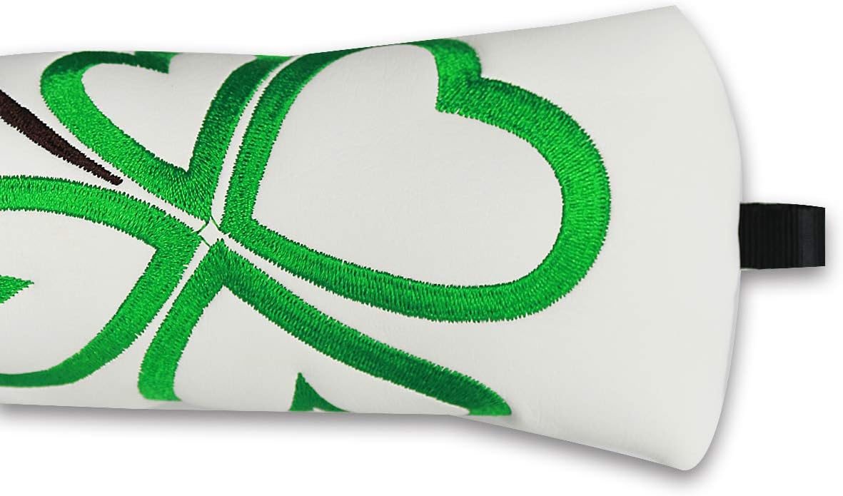 Craftsman Golf Clover/Shamrock White Putter Cover Headcover For Scotty Cameron Taylormade Odyssey Blade - Image 5