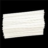 50PCS Diameter 0.5mm Length 250mm White ABS Styrene Plastic Round Bar Rods for DIY Sand Table Model, DIY Scene Making, Building Making
