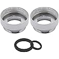 Faucet Adaptor SENRISE 2PCS Aerator Connector Solid Metal Kitchen Tap Connector for Water Purifier (24mm Female to 22mm Male)