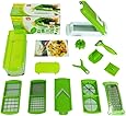 DOODEEN Vegetable and Fruit Salad Nicer Dicer Plus Multi Chopper 12 Pieces,Green by DOODEEN