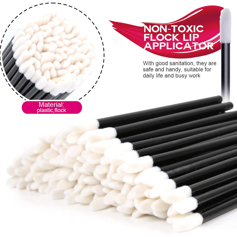 Teenitor 600 Pcs Disposable Lip Wands Applicator Lint Free Makeup Lipstick Lip Gloss Testers: Beauty