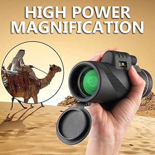 10X42 HD Clear Dual Focus Monocular Telescope, Compact BAK4 Multi-coated Zoom Optical Lens Monocular Scope With Tripod Support, Low Night Vision Ideal for Hunting Camping Hiking, Sporting Events