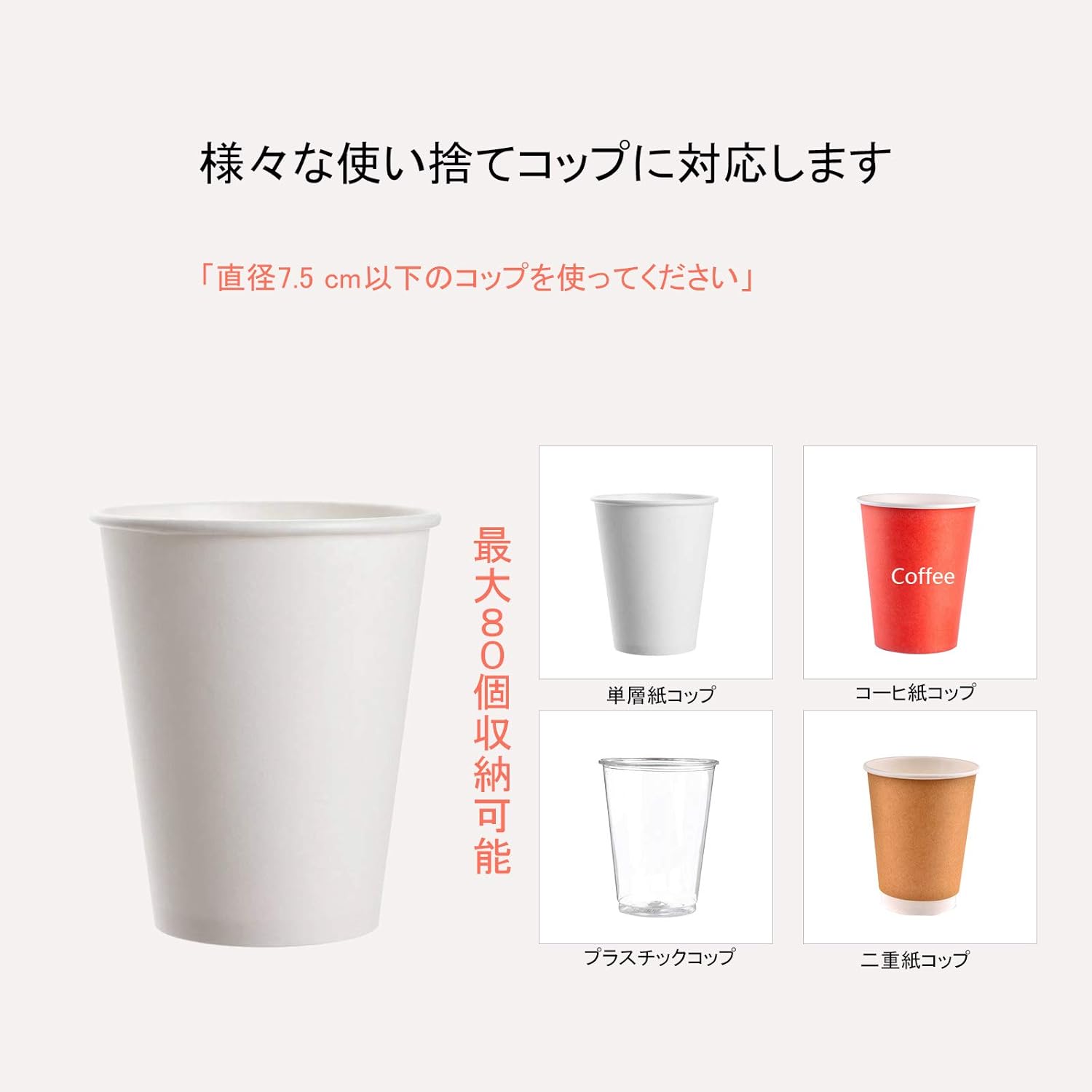 Amazon Ashomeliカップディスペンサー 紙コップホルダー カップスタンド 収納 壁面取り付け 2連式 80個収納可能 50 75mmコップに対応 ホワイト 業務用グラスラック カップディスペンサー オンライン通販