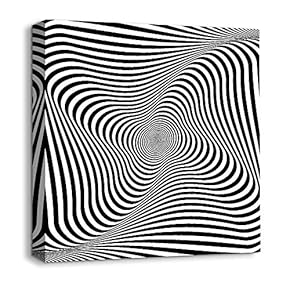 Canvas Wall Art - Abstract Visual Illusion - Giclee Painting Wall Art for Bedroom Living Room Home Decoration - 12x12 inches
