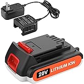 ANTRobut 3500mAh Replacement for Black and Decker 20V Lithium Battery and Charger Compatible with 20V Black & Decker Batteries