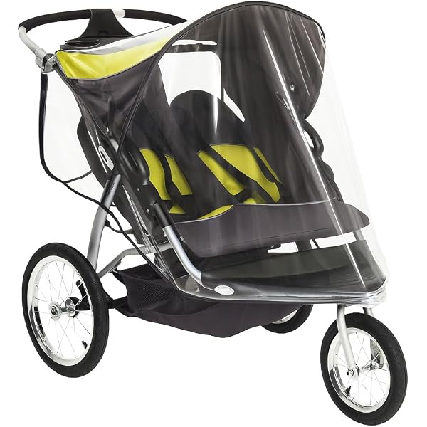 SASHA'S Regen- & Windabdeckung Für BOB Gear Revolution Flex 3.0 Duallie – Transparent, Mit Reißverschluss & Lüftung