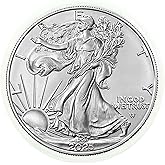 2025 American Silver Eagle .999 Fine Silver in Direct Fit Air Tite with our Smyrnacoin Certificate of Authenticity Dollar Uncirculated US Mint