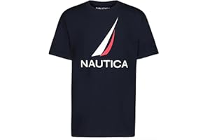 Nautica Boys Short Sleeve J-Class Logo Crew Neck T-Shirt, Soft, Comfortable, Relaxed Fit