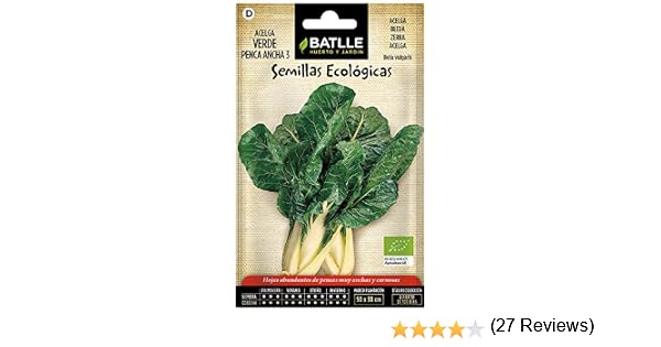 Semillas Ecológicas Hortícolas - Acelga verde penca ancha 3 ECO ...