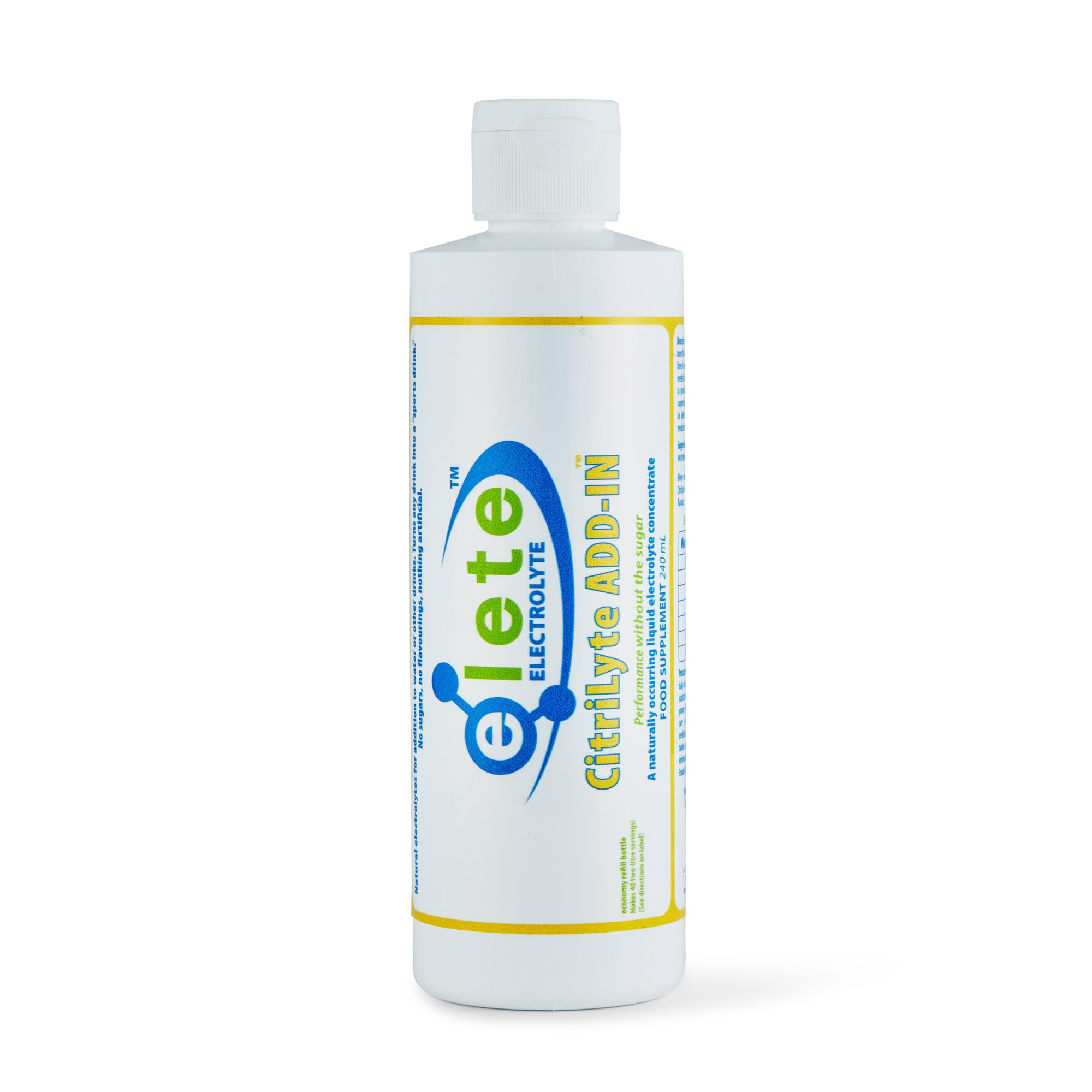 Elete Electrolytes CitriLyte | Electrolyte Drops | 240ml Refill Bottle | Makes 80 litres | Zero Calories | Zero Sugar