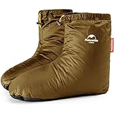 Naturehike Ultralight Winter Goose Down Booties, Camping Warm & Cozy Down Sleeping Socks for Men & Women, Down Filled Slipper Boots with Storage Bag