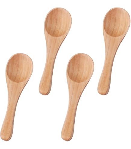 7 Cuillères En Bois 14,5cm - Cuillères à Café, Miel, Cuisine Quotidienne