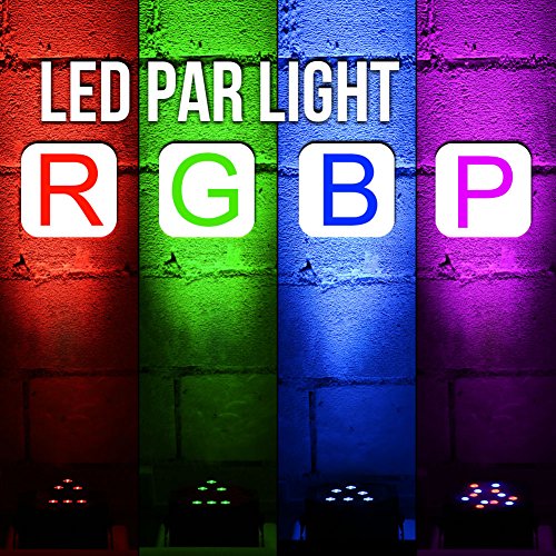 Wireless Stage Lights Package, LaluceNatz 24LEDs RGBW Battery Par Light Battery Power Playing 6-15 Hours Controlled by IR Remote DMX and Sound Activated for Wedding Church Stage Lighting(4pcs)