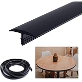Muzata Black 3/4 Inch x 25 Ft Center Barb Tee Moulding T Molding for Tables Game and Arcade Machines Decorative Edging Shelf 