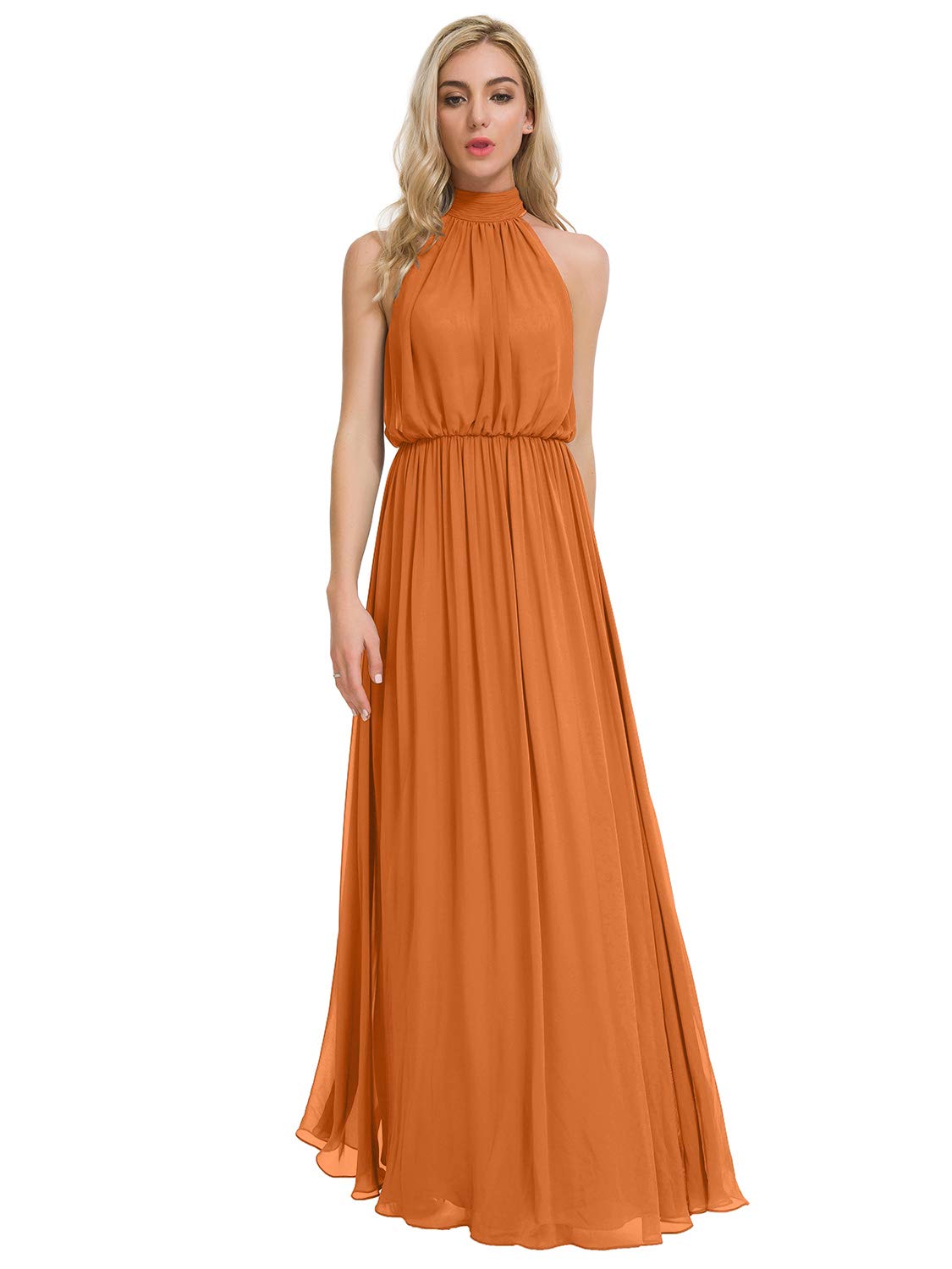 Alicepub Long Chiffon Bridesmaid Dresses Prom Maxi Dress Evening Formal