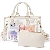 PACKISM Clear Tote Bags for Women - Clear Bag for Stadium Events with Privacy Inner Bag for Sport Events Concerts Festivals