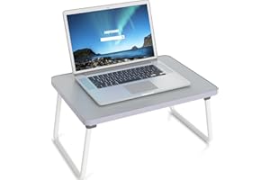 YOUPEHOM Foldable Lap Desks Laptop Tray for Bed or Couch,Portable Breakfast Serving Tray with Folding Legs,Lightweight Mini Table, Laptop Stand for Working, Reading and Writing,Gray