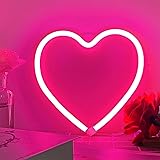 Pink Heart Neon Sign for Bedroom Decoration,Heart