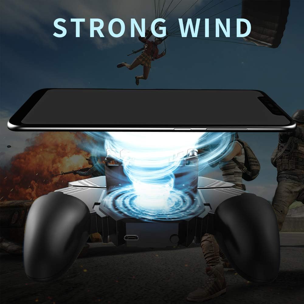Newseego Mobile Game Controller, [Upgrade] 6 Finger Trigger Phone Controller Gamepad with Cooling Gamepad for Shooter Sensitive Aim Trigger for Android & iOS for Knives Out/Rules of Survival: Computers & Accessories