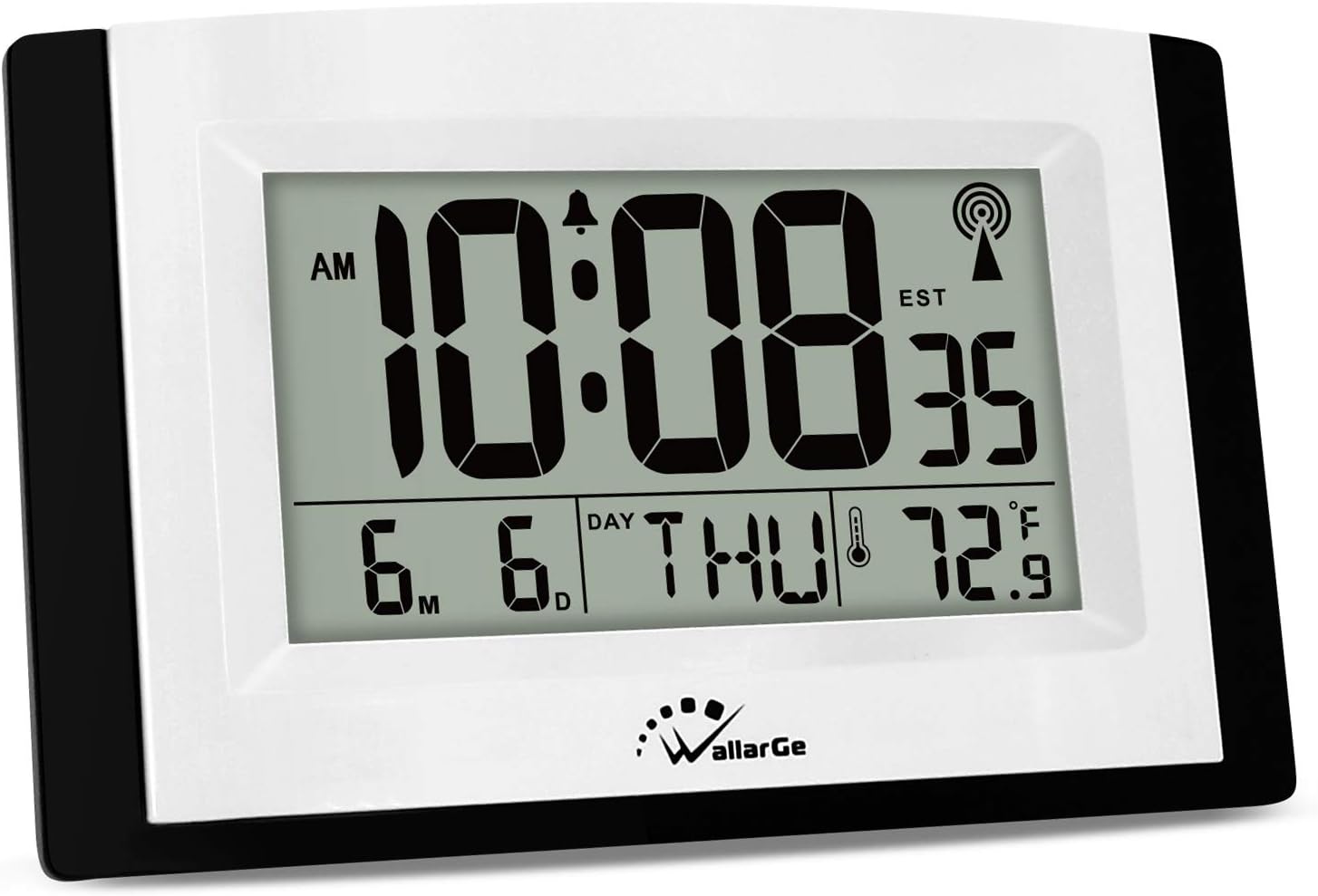 WallarGe LCD Digital Wall Clock Atomic Clock With Fold Amazon co uk