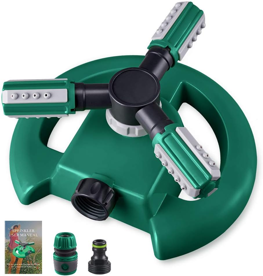 Hinastar Lawn Sprinkler, Automatic Garden Water Sprinkler, Upgrade 360 Degree Rotation Irrigation System, Large Area Coverage, Sprinkler for Yard, Lawn, Kids and Garden : Garden & Outdoor