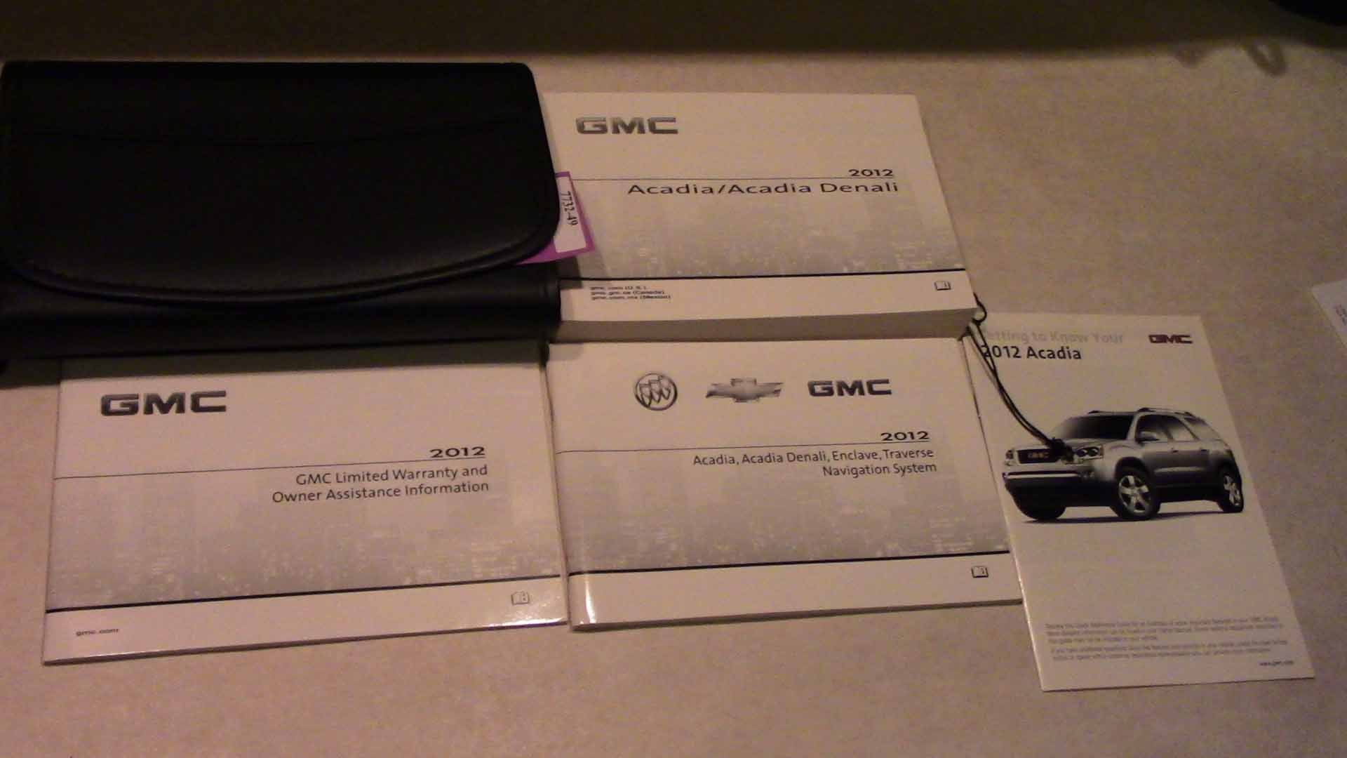 2012 GMC Acadia and Acadia Denali Owners Manual Paperback – 2012