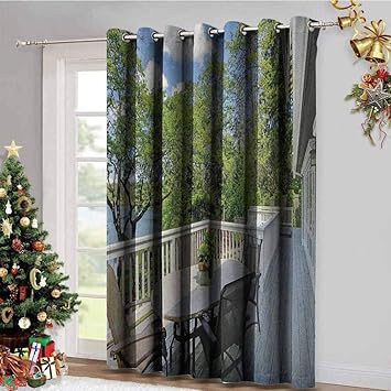 Moderna cortina con ojales para la habitación del bebé, patio o balcón