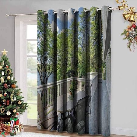 Moderna cortina con ojales para la habitación del bebé, patio o balcón