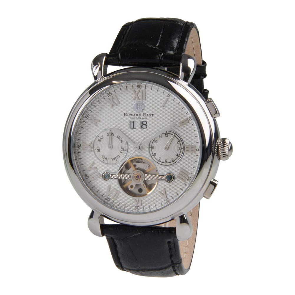 Edward East EDW5340G3 Mens Classic Black Leather Strap Automatic Watch