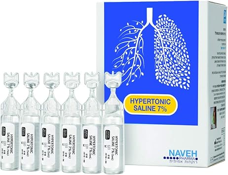 RSV Hypertonic Saline 7% diluents in inhalators (BRONCHIOLITIS) Cystic fibrosis 24 5ml Bronchiectasis