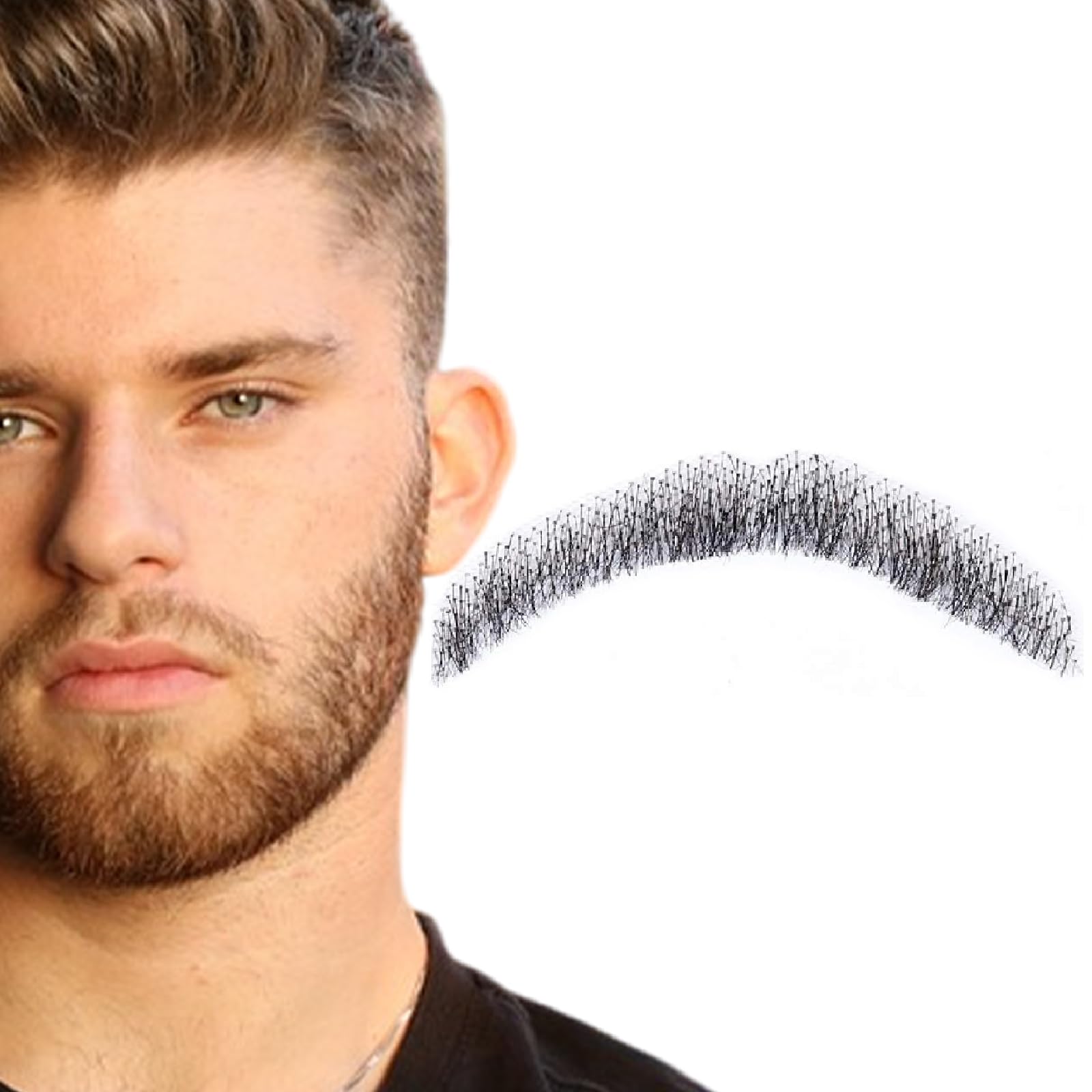 Photo 1 of INFTOYCO Fake Beard Real Lace Hands Tied Goatee Realistic Mustache For Adult False Beards for Halloween Dressing Entertainment Drama Party Movie Makeup (Black)