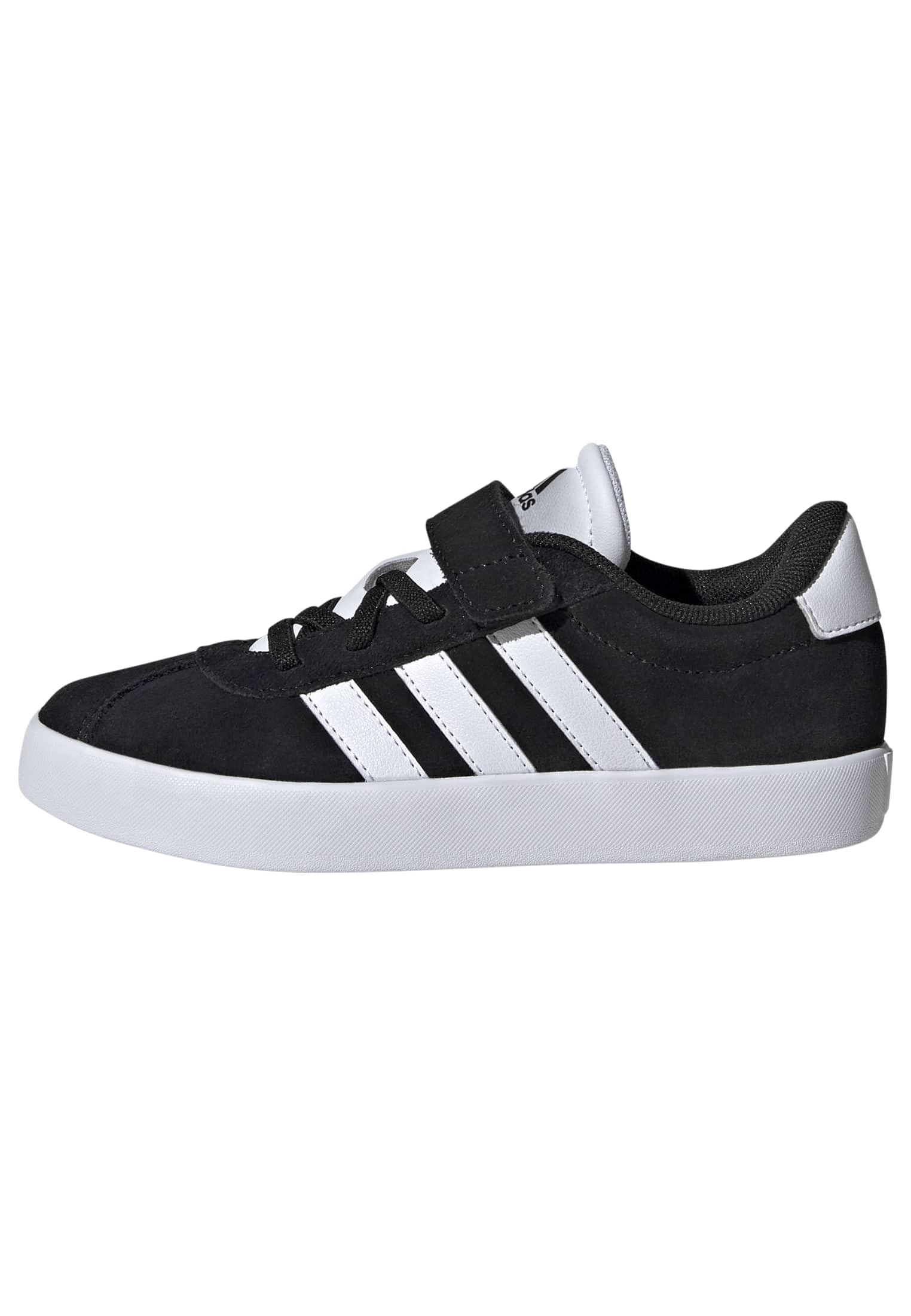 Adidas Unisex-Kids VL Court 3.0 Elastic Lace, Black/White/Black, 1.5 Image