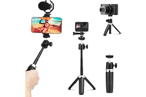 Extension Pole Tripod, Mini Selfie Stick Tripod Stand Handle Grip for Gopro Hero 12/11/10/9/8 Insta360 osmo Action G7X Mark I