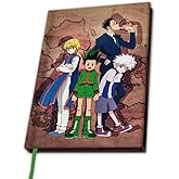 ABYstyle Hunter X Hunter Hardcover Group Notebook 8.5" x 6.1" with 180 Lined Pages Featuring Gon, Killua, Kurapika, and Leorio Office School Supplies Stationary Gift Office Product