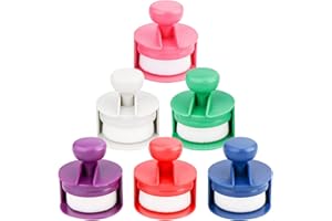 Yoseng 6 Pack Ink Blending Brushes for Card Making - Professional Blending Tool Set with Color-Coded Handles,1.9" Flat Top Brush Heads & Stand - Essential Card Making Supplies (6 Colors)