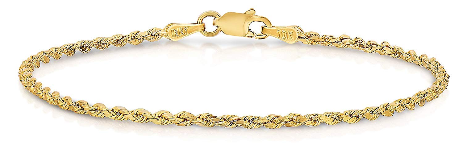 Gold Plated Rope Chain Anklets for Women Teens Strong Durable Foot Jewellery Beach Party Work Ankle Bracelet